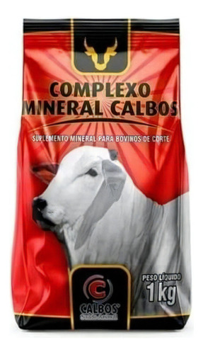 Complexo Mineral Calbos 1kg Suplemento Para Bovinos De Corte