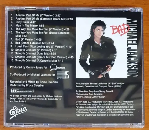 Cd - Michael Jackson - Bad Mixes Customizado | MercadoLivre