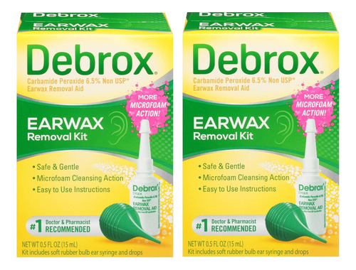 Debrox Kit De Eliminacion De Cera De Oido, Incluye Jeringa D