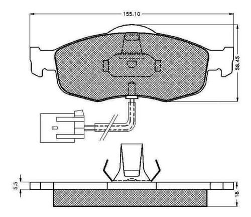 Pastilla De Freno Ford --mondeo (con Sensor) 93/95 Delantera