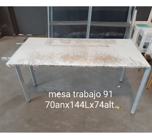 Mesa Escritorio Melamina Y Patas De Metal 70x144x74 Outlet