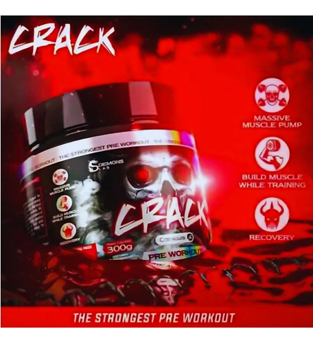 Kit Com 2x Pré Treino Crack 300g Demons Lab