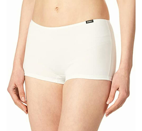 Skiny 70828 Boxer Corto Para Mujer, Color Blanco, Extra