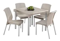 Comprar Combo Mesa Shia + 4 Sillas Shia Sin Brazos\u002F Con Brazos