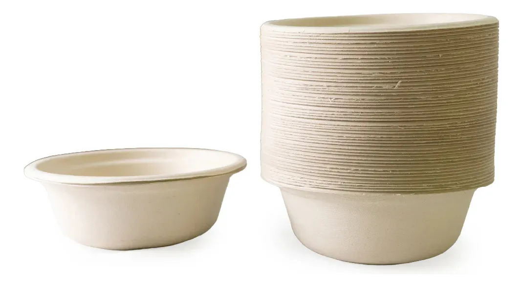 Wecare Tazón Bagazo De Trigo 12 Oz 355 Ml Compostable Beige
