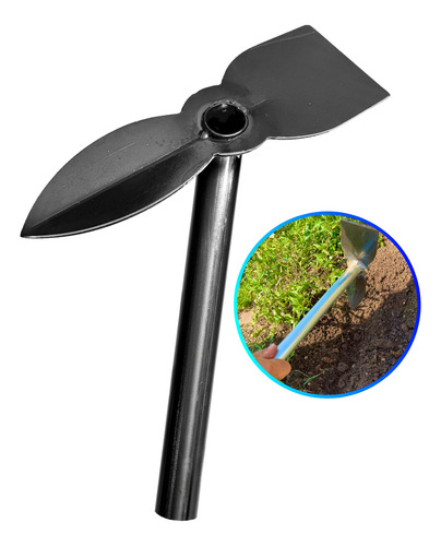 Kit 4 Pçs Pás De Jardim Ancinho Enxada De Mão Em Aço Bartex