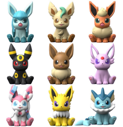 Kit 9 Pokemones - Todas Las Evoluciones De Eevee 