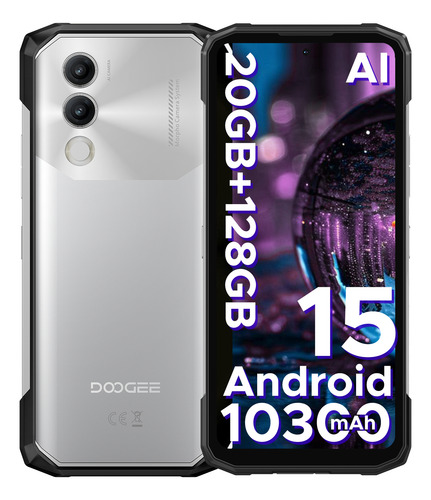 Doogee Blade 20 Teléfonos Móviles Rugerizados Celular Resistente Con 10300mah De Batería, Pantalla Ips 6.6, Android 15 Nfc Y Triple Ranura Sim/tf
