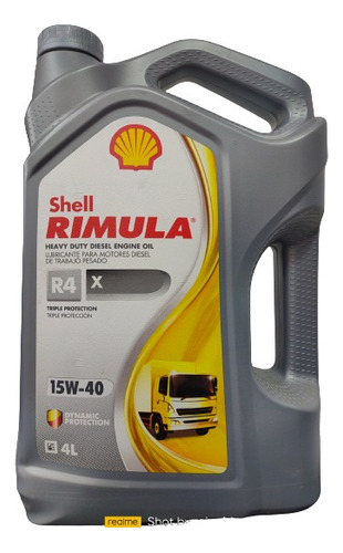 Aceite Motor Diésel Garrafa 4l 15w40 Shell Rimula R4