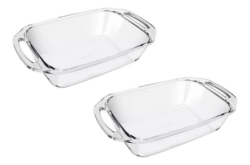 Combo X2 Fuentes Asaderas Rectangular 3,5lts Marinex-seletta