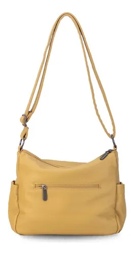 comprar Cartera Bolsillos Al Frente Correa Regulable Dama Lincolns Color Maíz