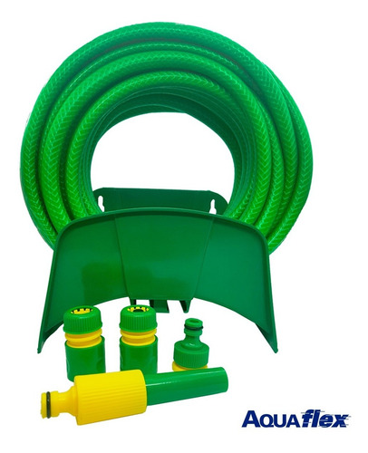 Imagen 2 de 7 de Kit Riego Completo 7 Piezas Manguera 15mts Man1215 Aquaflex