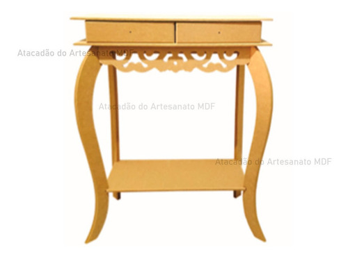 Aparador Modelo Floral 02 Gavetas Mdf Madeira Cor Cru