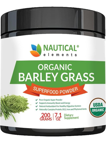Organic Barley Grass 200g, Nautical Elements Ss