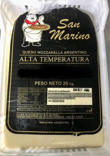 Mozzarella San Marino Alta Temperatura