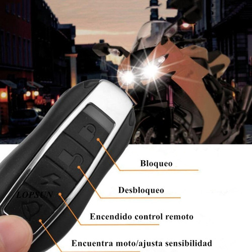 Alarma Antirrobo P/moto Encendido A Distancia Control Remoto