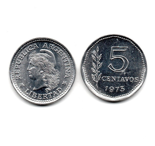 Argentina Moneda 5 Centavos Año 1973 Sin Circular