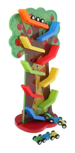 Imagen 2 de 8 de Pista Árbol De Autos Juguete Didáctico De Madera Montessori