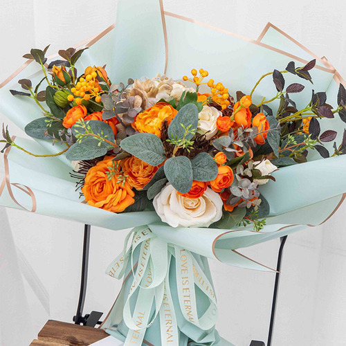 20 folhas de papel celofane coreano, buquês, arranjos de flores cáqui