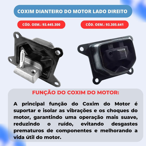 Coxim Dianteiro Do Motor Lado Direito Gm Corsa 1994 Até 2016