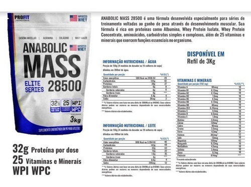 Hipercalórico Anabolic Mass 28500 - Atacado + Promoção!