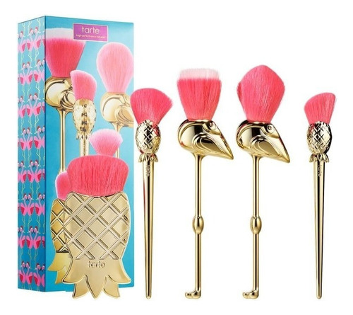 Set De 5 Brochas De Maquillaje Tarte Let's Flamingle Rosa