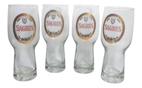 Vasos Cerveza Sagres Coleccionables Pack De 4