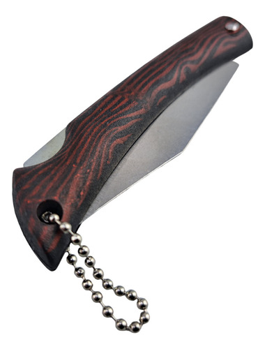 Canivete Amadeirado Portátil 16cm De Bolso Tipo Chaveiro