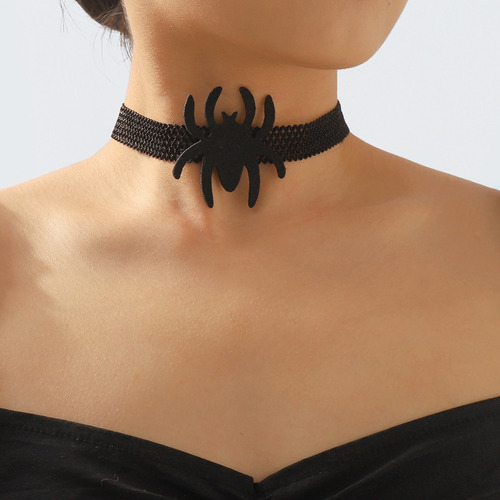 Collar De Gargantilla De Araña Oscura De Halloween