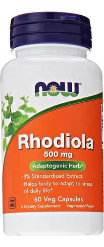 Rhodiola Rosea 500mg 60caps, Now