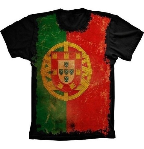 Camiseta Estilosa 3d Fullprint - Bandeira De Portugal