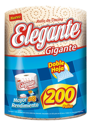 Rollo De Cocina Elegante Gigante 200 Paños Decorado Premium