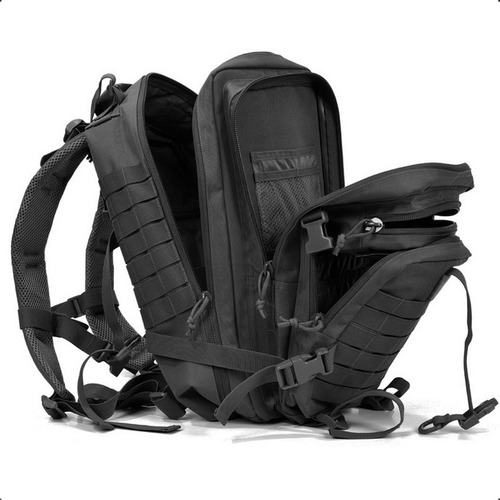 Mochila Tática Militar Recomendada Braba Qualidade Altíssima Desenho Do Tecido Preto