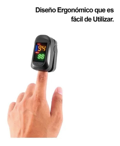 Imagen 3 de 5 de Oximetro Dedo Pulso Digital Pulsioximetro Profesional Adulto