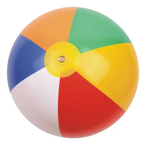 Pelota Playera  Inflable Multicolor De 60 Cm- Dfn