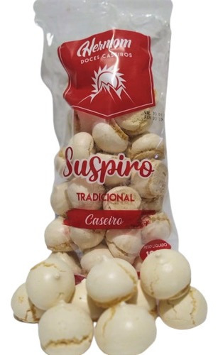 Suspiro Caseiro Hermom Tradicional Pacote 120g -100% Natural