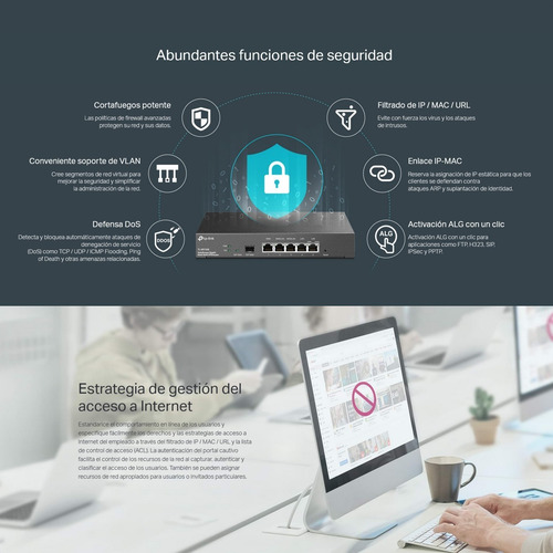 Imagen 6 de 9 de Router Vpn Cloud Multi-wan Gigabit Omada, Tp-link Er7206