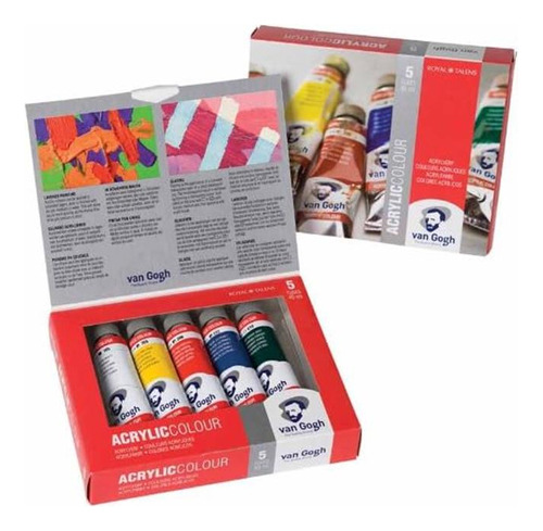 Kit De Pinturas Acrílicas Mate 5 Piezas