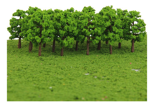 40 Piezas De Plástico 1: 150 Árboles Modelo 8 Cm De Para