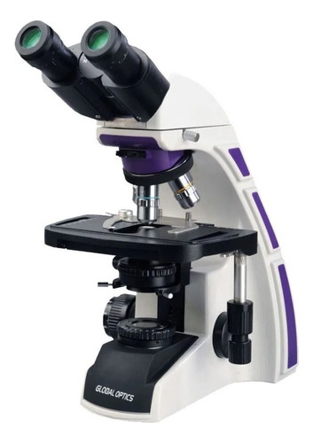 Microscópio Binocular 1000X com sistema Óptico Planacromático Infinito e LED