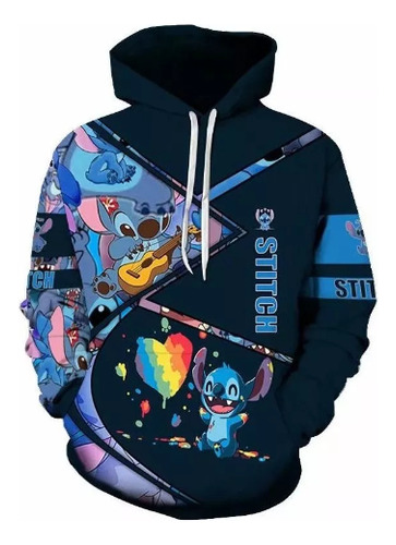 Sudadera Animados Linda Stitch Estilo Deportivo Popular 3d