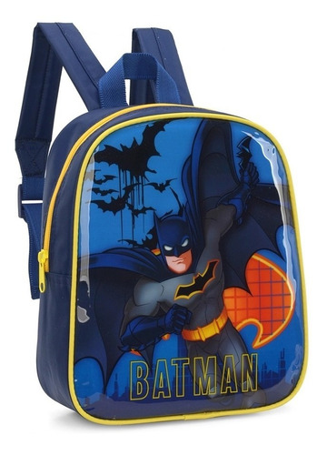 Mochila Infantil Escolar Batman Morcego Maternal P Costas 