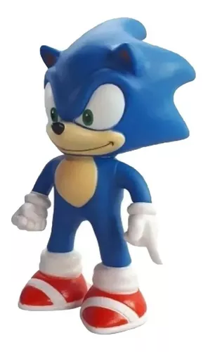 Coleção Boneco Action Figure Super Sonic Amarelo The Hedgehog 16cm