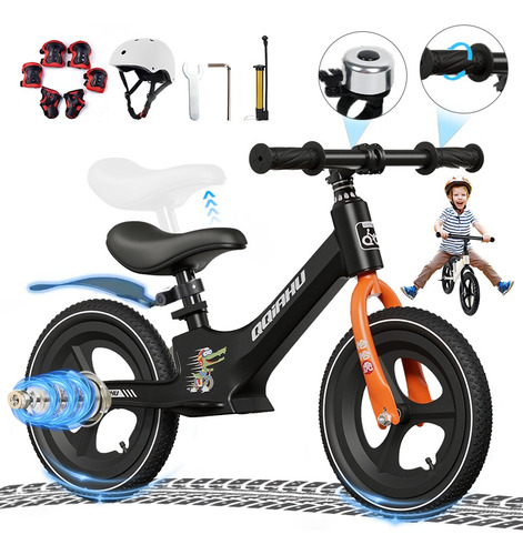 Niños Bicicleta Equilibrio Para Ajustable Sin Pedales 12