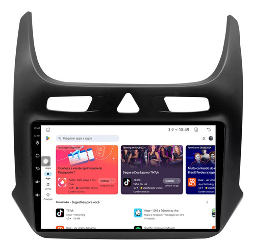Multimidia Cobalt 12/16 9p Qled Android Carplay 2gb 32gb