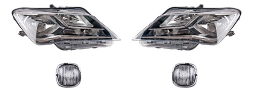 Kit 2 Faros Y 2 Cuartos Para Seat Toledo 2013-2015 Depo