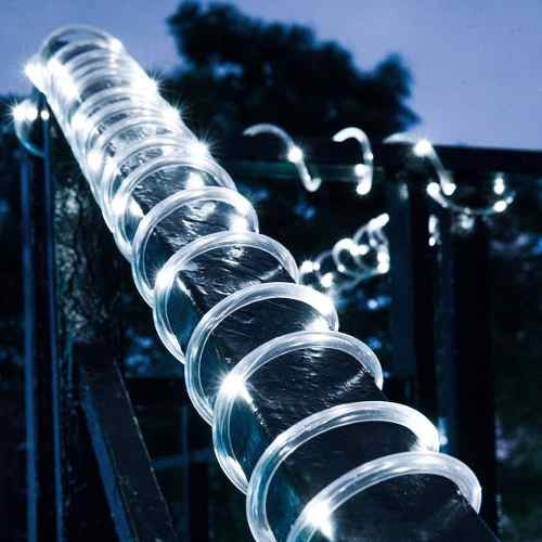 Imagen 4 de 6 de Luces Manguera 100 Leds Solares Contragua 12 Mts.