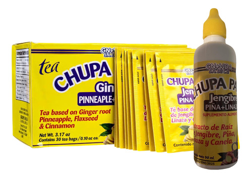 Juego 2x1  Tea Chupa Grass & Panza + Drops Chupa Grasa E.