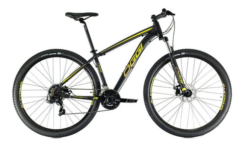 Imagem 1 de 6 de Bicicleta Oggi Hacker Sport Aro 24 - Preto E Amarelo
