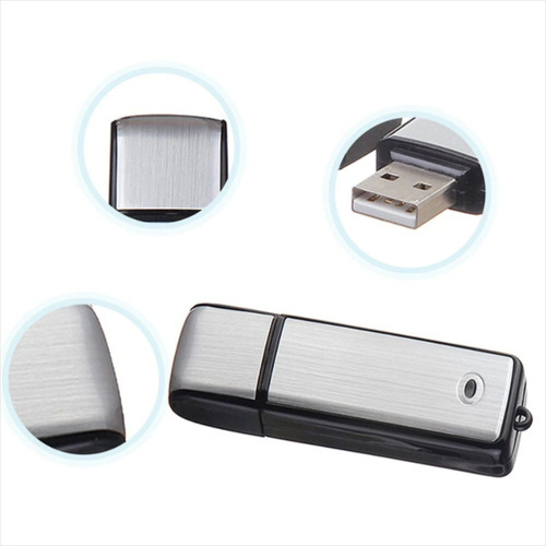 Imagen 2 de 6 de Grabadora Pendrive Audio Espia Oculto, 100% Discreto, 8gb